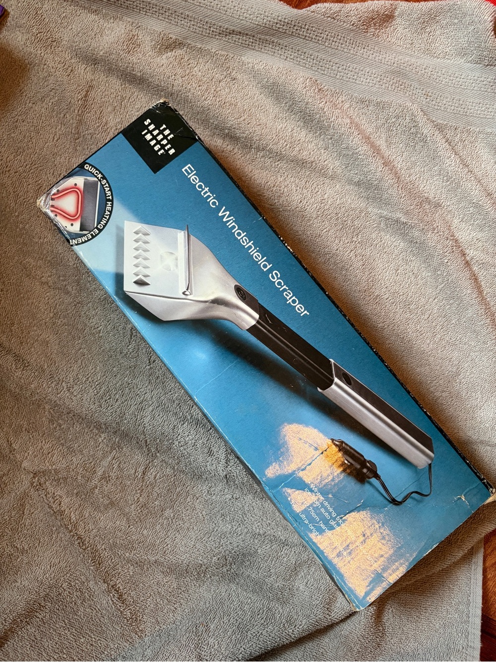 Electric Windshield Scraper - Black and Silver The Sharper Image